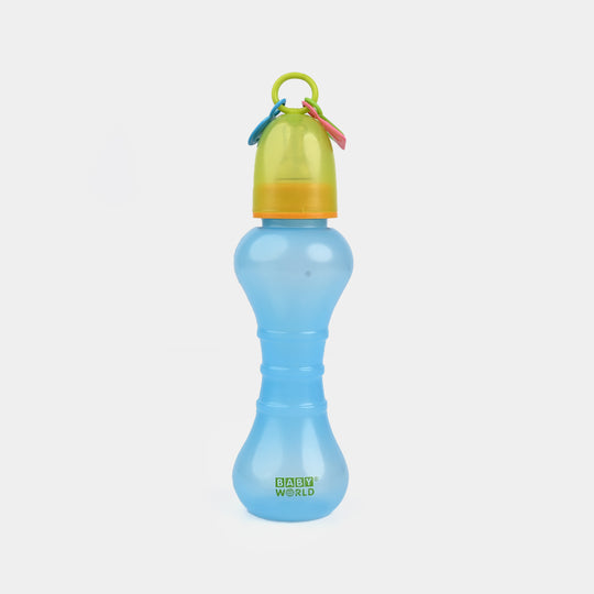 Feeding Bottle with Rattle Hood 8Oz 8042 Blue