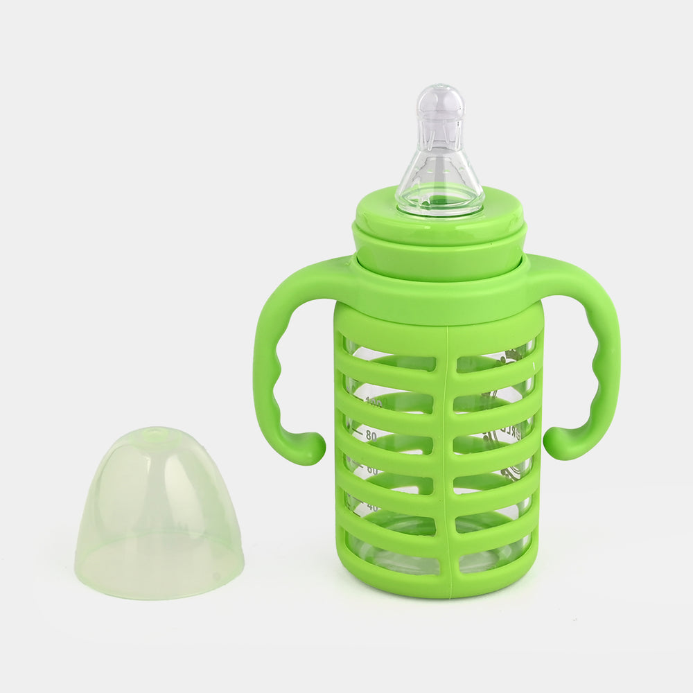 Baby Glass Feeding Bottle | 120ml with Handles