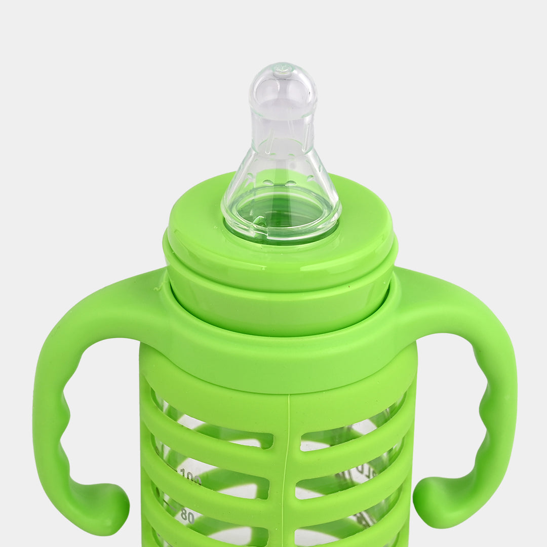 Baby Glass Feeding Bottle | 120ml with Handles