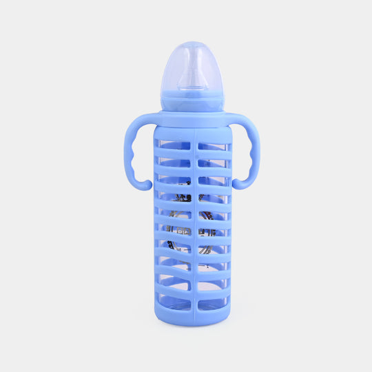 Baby Glass Feeding Bottle | 240ml with Handles
