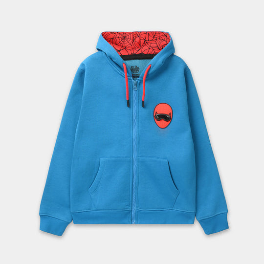 Boys Fleece Knitted Jacket - Blue