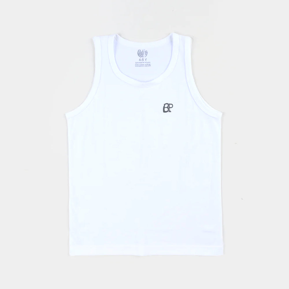 Boys Cotton Jersey Vest-Pack of 2-White