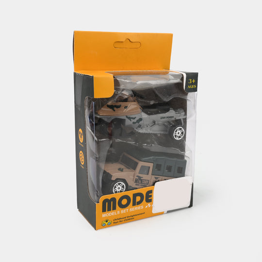 Mini Alloy Military Die-cast Vehicles Set 2Pcs