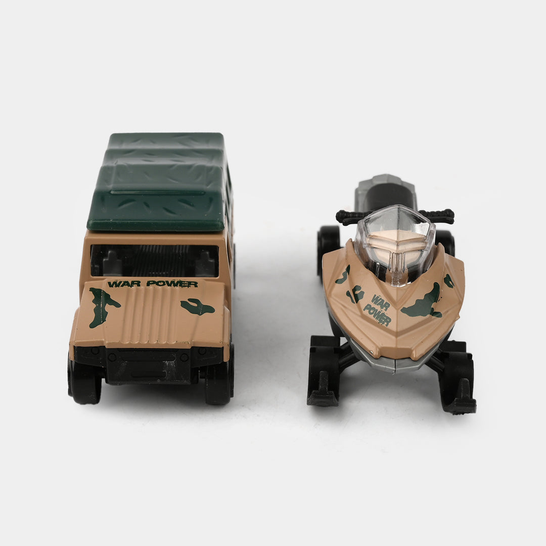 Mini Alloy Military Die-cast Vehicles Set 2Pcs