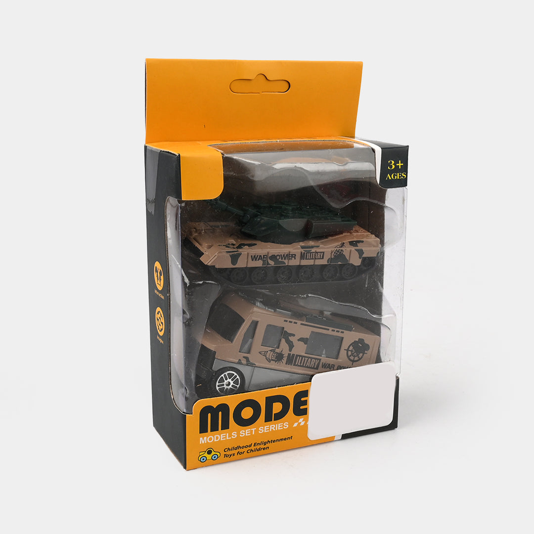 Mini Alloy Military Die-cast Vehicles Set 2Pcs