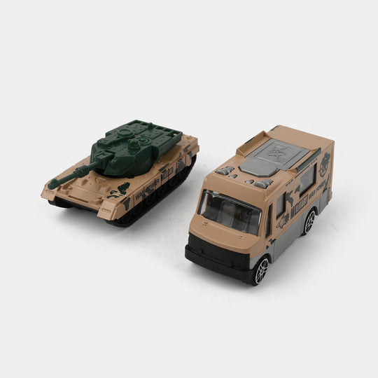 Mini Alloy Military Die-cast Vehicles Set 2Pcs