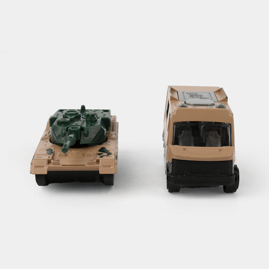 Mini Alloy Military Die-cast Vehicles Set 2Pcs