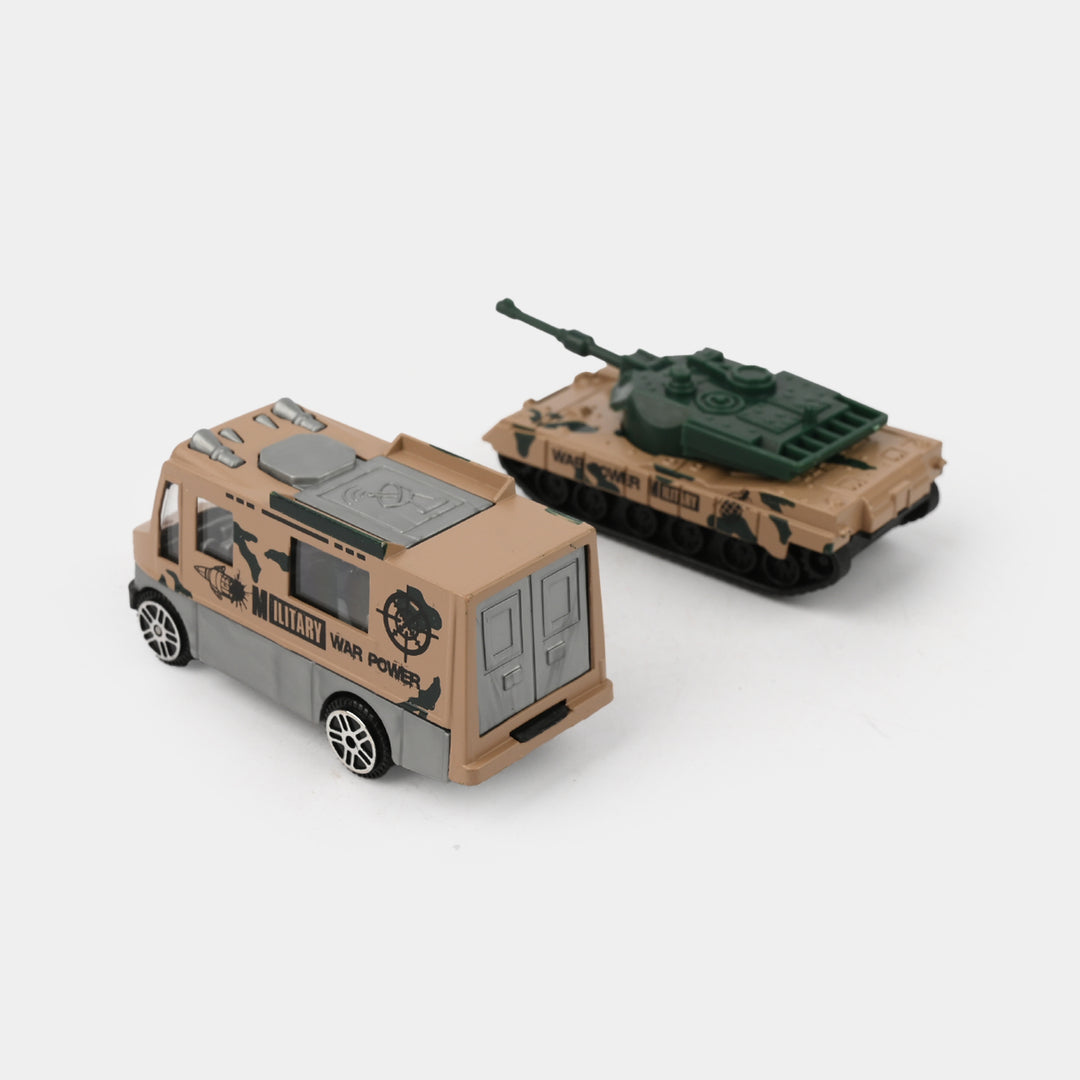 Mini Alloy Military Die-cast Vehicles Set 2Pcs