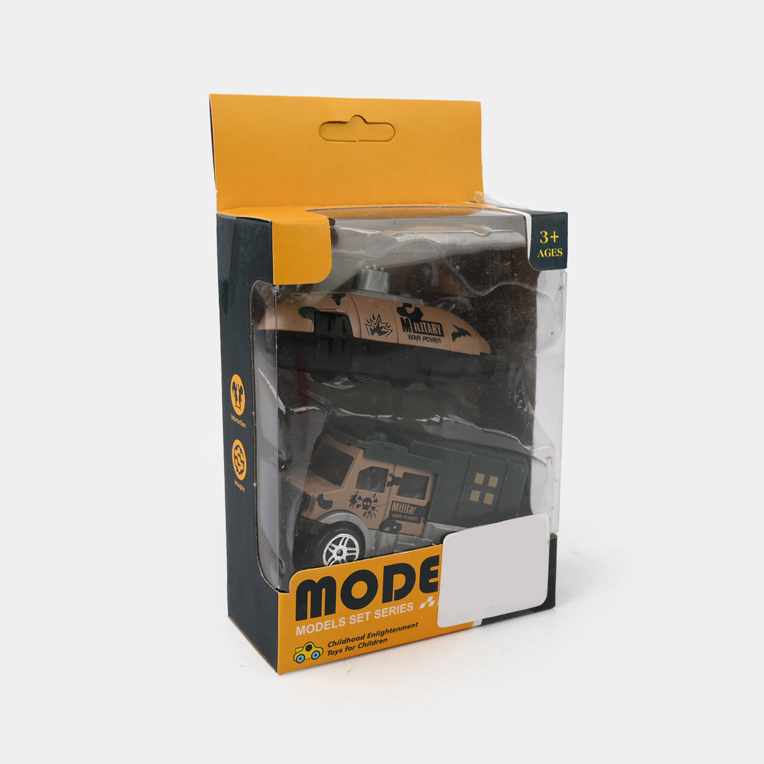Mini Alloy Military Die-cast Vehicles Set 2Pcs