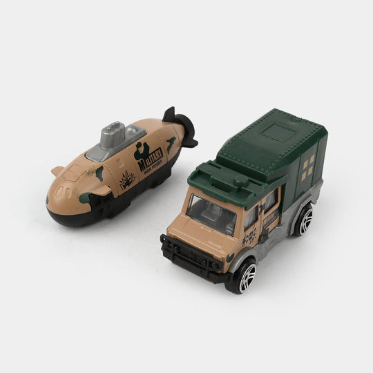 Mini Alloy Military Die-cast Vehicles Set 2Pcs