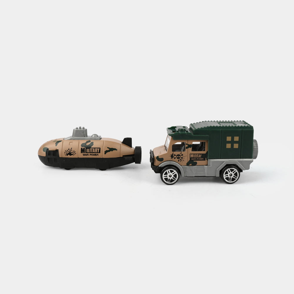 Mini Alloy Military Die-cast Vehicles Set 2Pcs