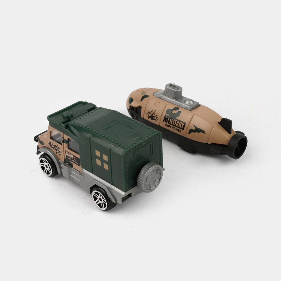 Mini Alloy Military Die-cast Vehicles Set 2Pcs