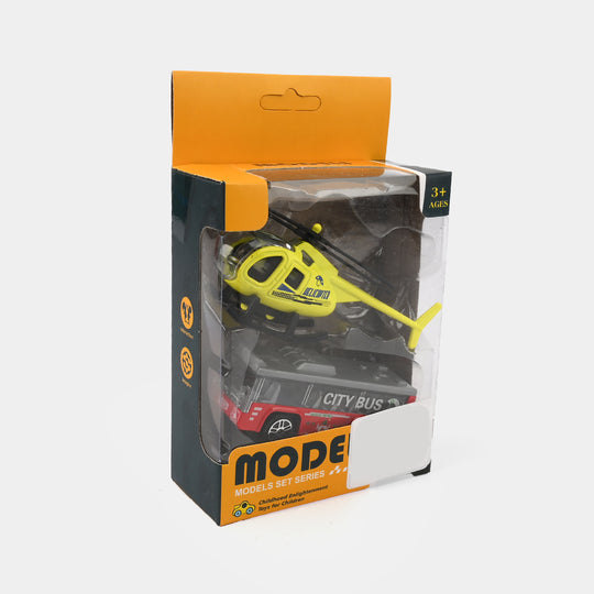 Alloy Transport Vehicle Die-cast Model Set 2Pcs