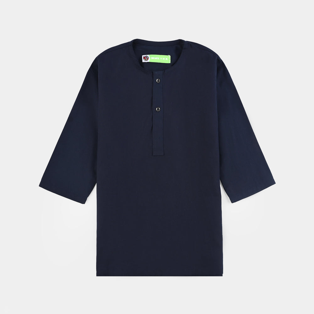 Infant Boys Cotton Poplin 3 Piece Suit (Pageant Blue)-NAVY