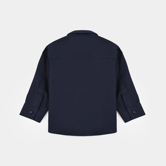 Infant Boys Cotton Poplin Formal Shirt -NAVY