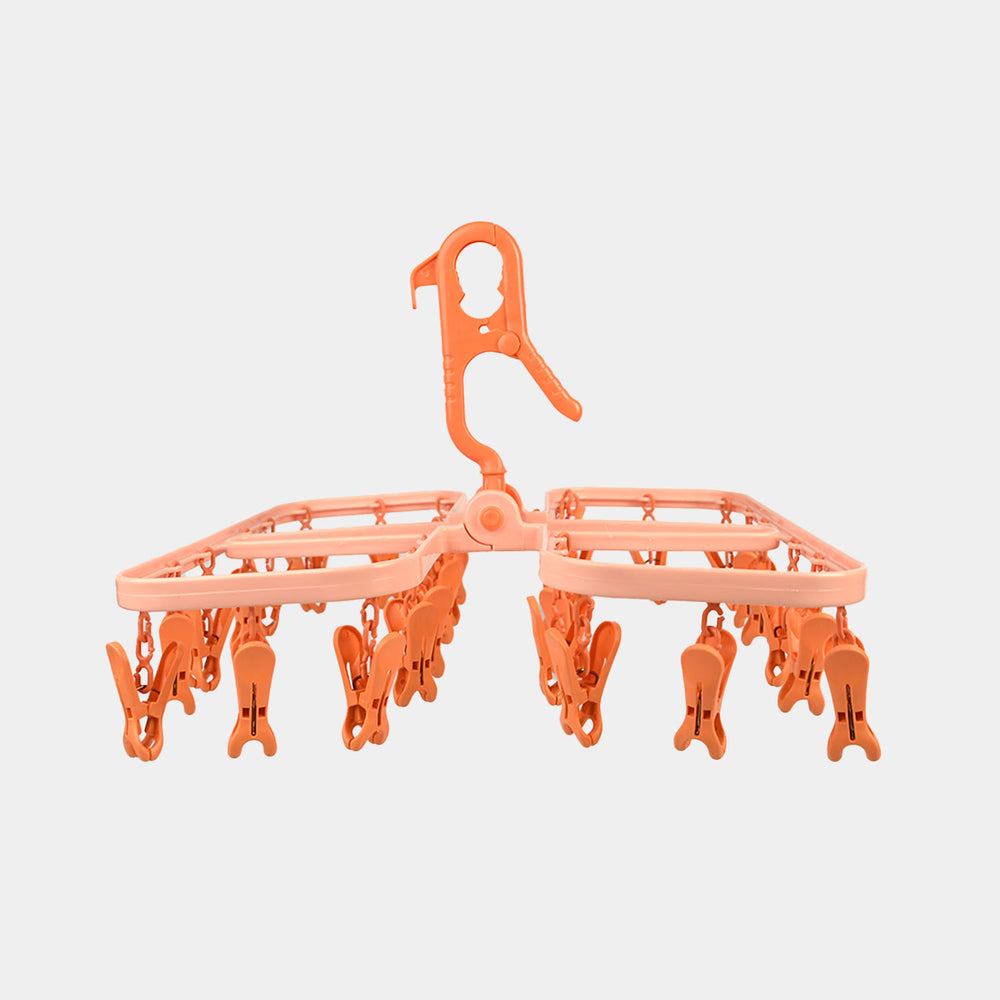 Baby Clothes Drying Hanger With Multiple Clips