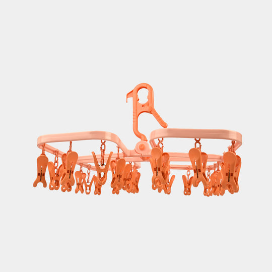 Baby Clothes Drying Hanger With Multiple Clips