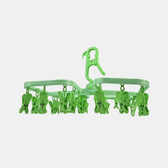Baby Clothes Drying Hanger With Multiple Clips