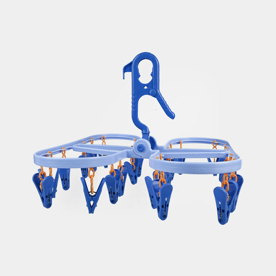 Baby Clothes Drying Hanger With Multiple Clips
