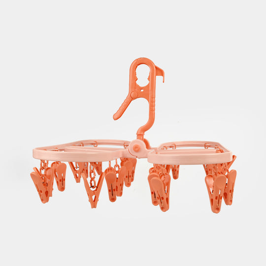 Baby Clothes Drying Hanger With Multiple Clips