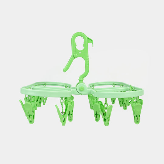 Baby Clothes Drying Hanger With Multiple Clips