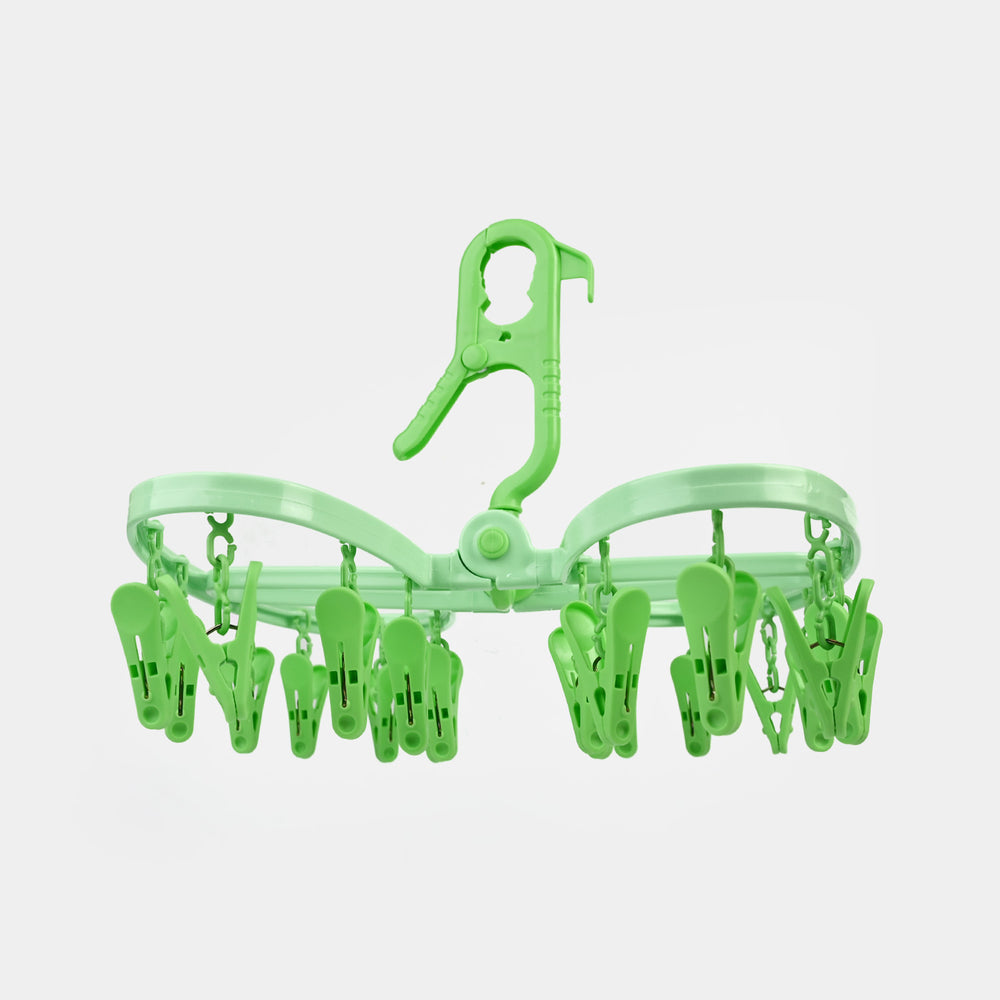 Baby Clothes Drying Hanger With Multiple Clips