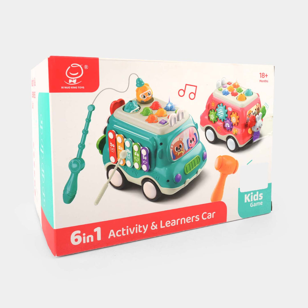 Baby Bus Montessori Musical Toy – 6-in-1 Activity & Learners Car