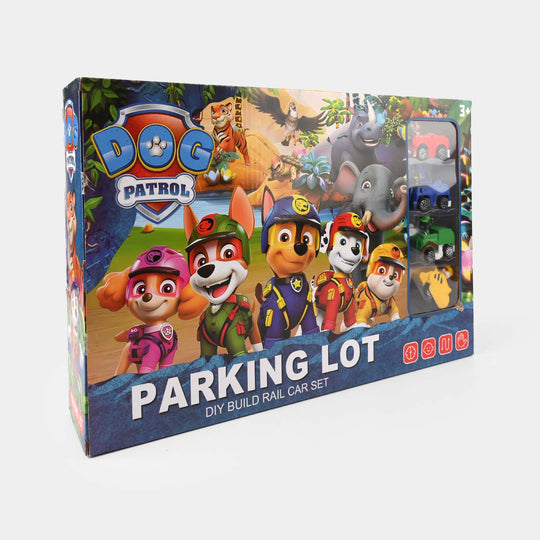 Parking Lot DIY Build Rail Car Set – 4 Car Playset