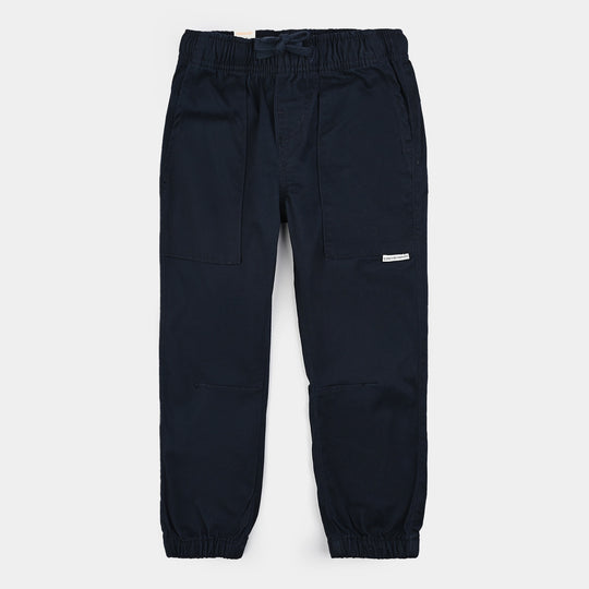 Boys Cotton Twill Pant-NAVY