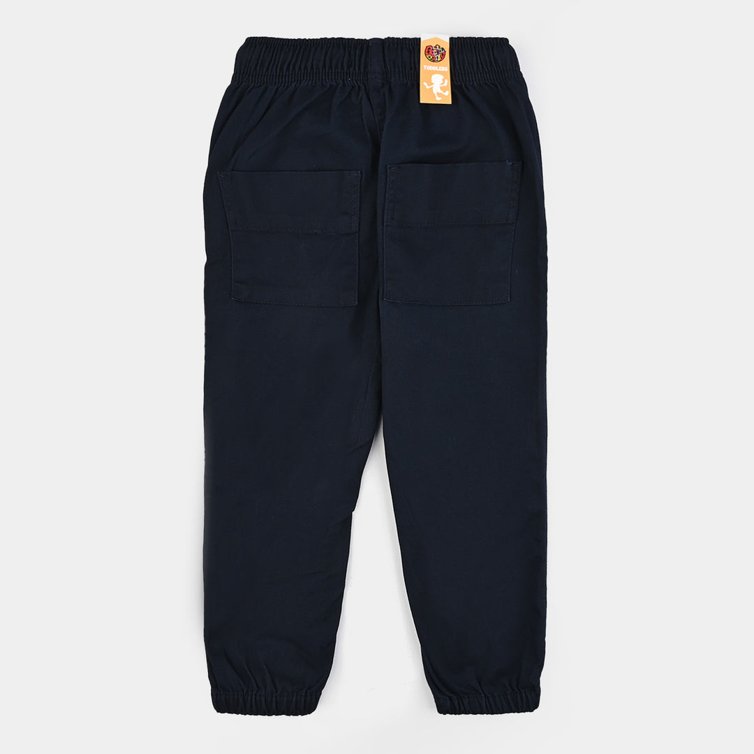 Boys Cotton Twill Pant-NAVY