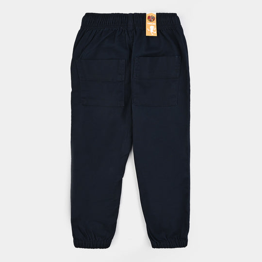 Boys Cotton Twill Pant-NAVY