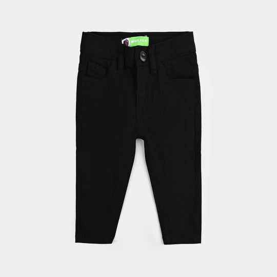 Infant Boys Cotton Twill Pant Basic-BLACK