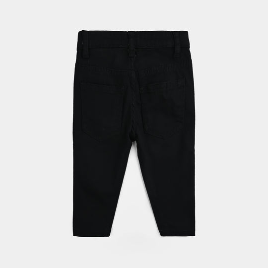 Infant Boys Cotton Twill Pant Basic-BLACK
