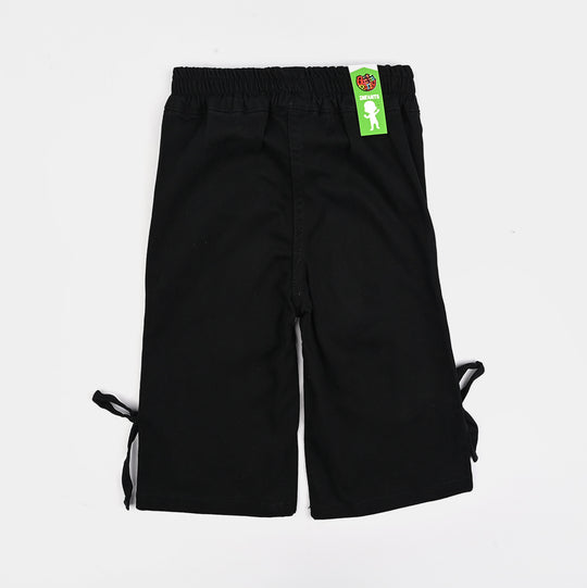 Infant Girls Cotton Twills Pant Bow-BLACK