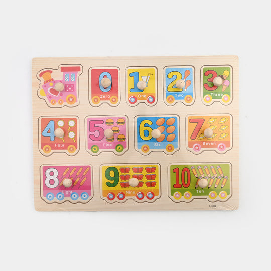 Wooden Education Learning Number Blocks Toy
