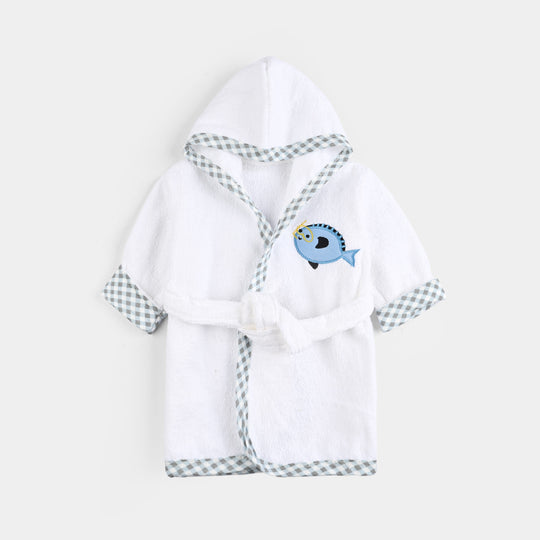 HOODED BABY BATH GOWN/BATH ROBE | 9-24M