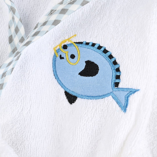 HOODED BABY BATH GOWN/BATH ROBE | 9-24M