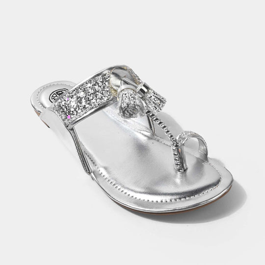 Girls Kolhapuri MT-05-SILVER
