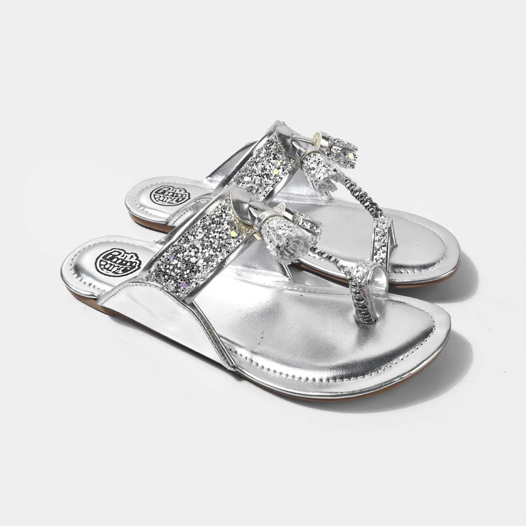 Girls Kolhapuri MT-05-SILVER