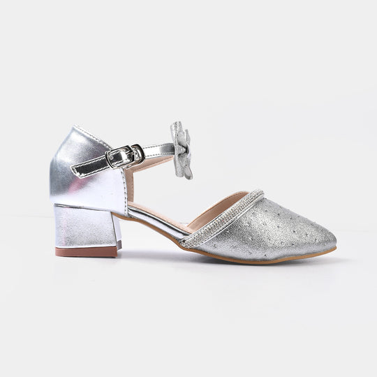 Girls Pumps Heels ZP-093-SILVER