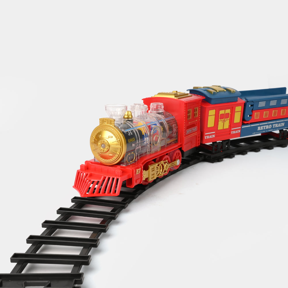 Electric Steam Train Set With Tracks