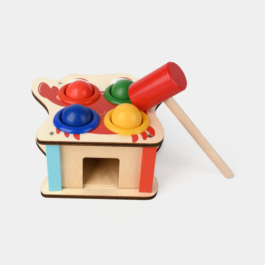 Wooden Color Matching Knock the Ball with Hammer