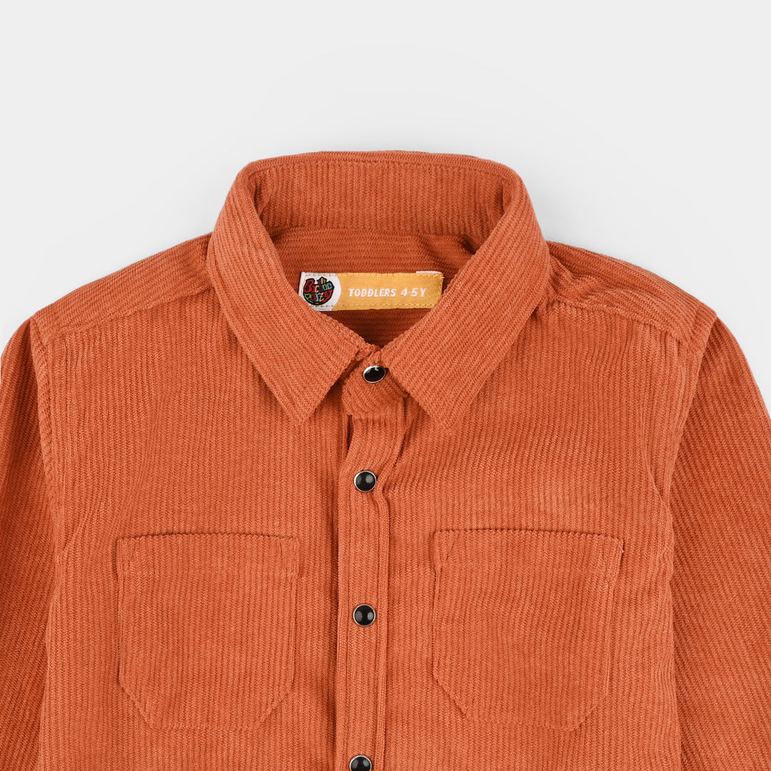 Boys Corduroy Shirt (Ever cord)-Rust