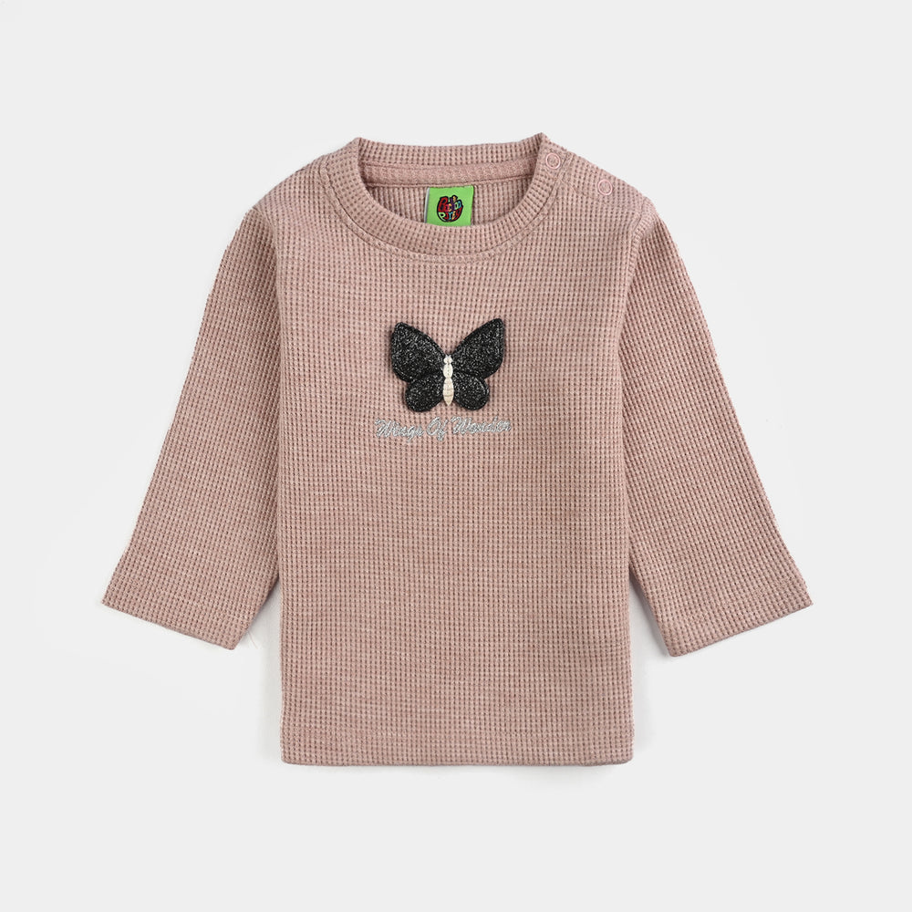 Infant Girls Jacquard Suit CUTE MOMENTS-PINK