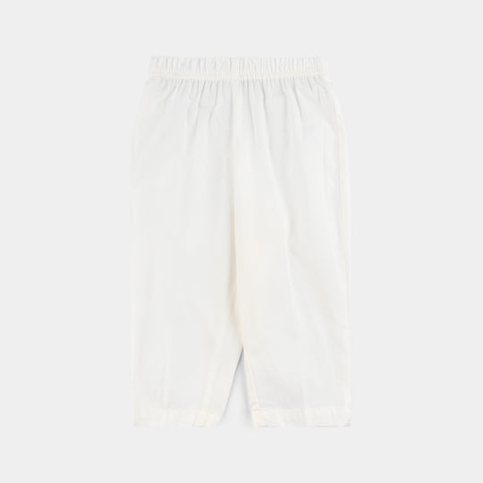 Infant Boys Cotton Poplin 3Piece Suit-White