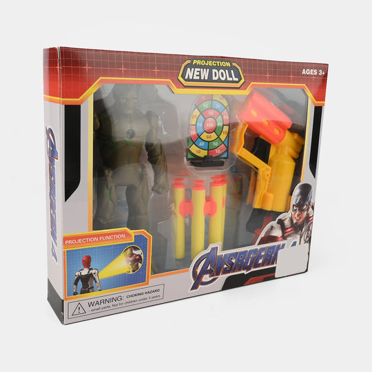 Action Figure Soft Bullet Blaster Play Set for Kids