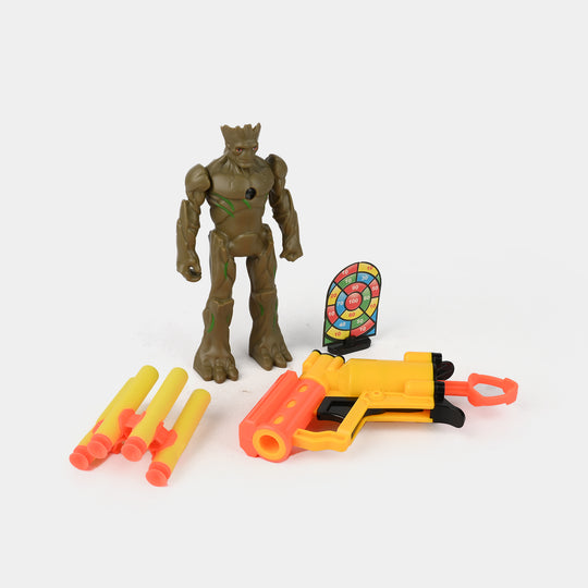 Action Figure Soft Bullet Blaster Play Set for Kids