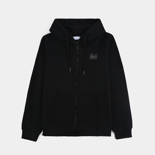 Teens Girls Fleece Jacket SOLID-BLACK