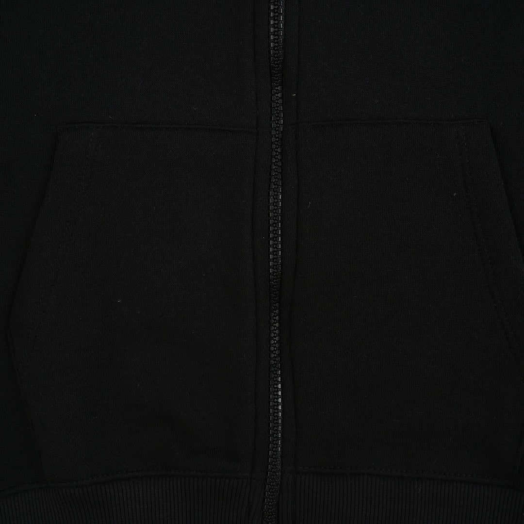 Teens Girls Fleece Jacket SOLID-BLACK
