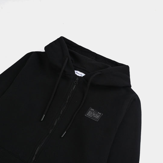 Teens Girls Fleece Jacket SOLID-BLACK